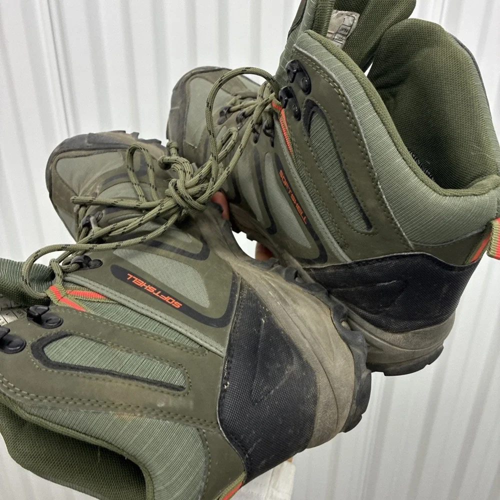 Nortiv 8 Men's Ankle High Waterproof Hiking Boots Outdoor Green Shoes Size 10.5M